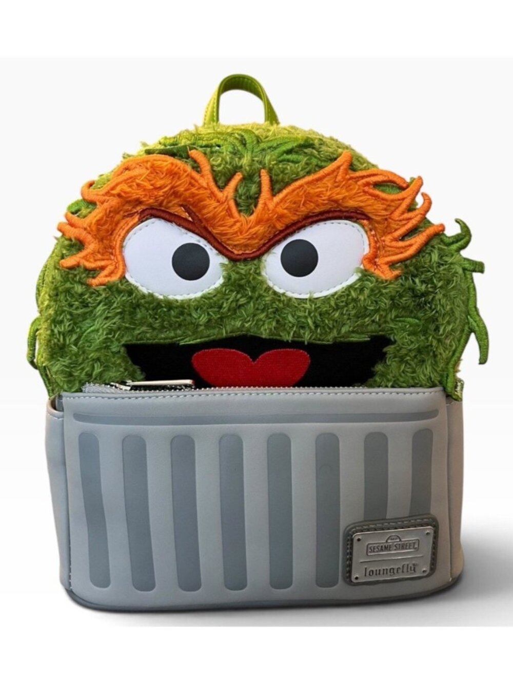 Sesame Street Oscar The Grouch Loungefly Backpack Furry SeaWorld Exclusive NWT